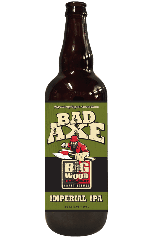 Bad Axe Imperial IPA // Big Wood Brewery Big Wood Brewery // Vadnais